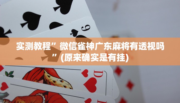 实测教程”尽欢棋牌作弊透视开挂软件”(原来确实是有挂)