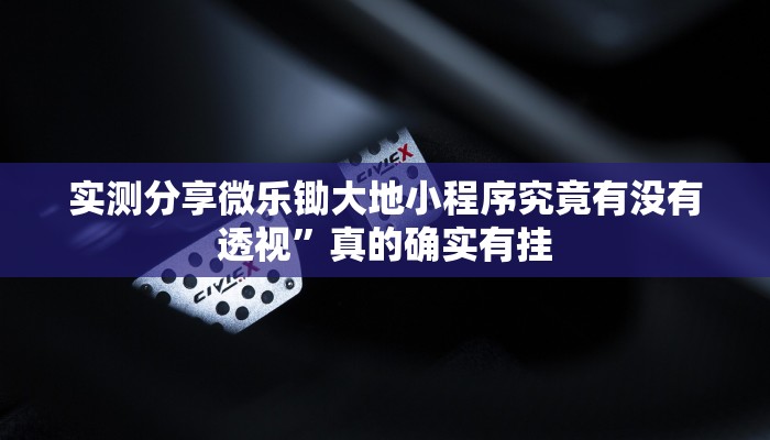 攻略必备“长虹有透视吗”(原来确实是有挂)