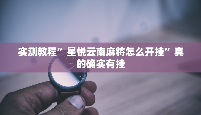 实测教程”相约福建十三水透视”其实确实有挂
