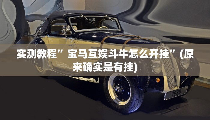 实测教程”宝马互娱斗牛怎么开挂”(原来确实是有挂)
