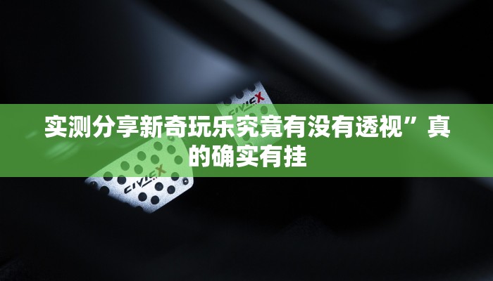 攻略必备“牛大魔王透视软件”(原来确实是有挂)