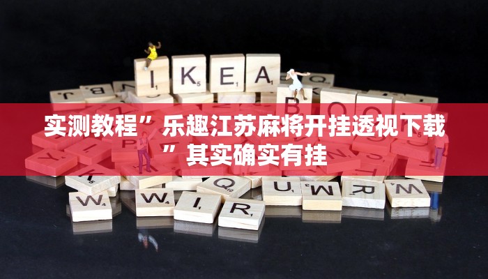 实测教程”乐趣江苏麻将开挂透视下载”其实确实有挂
