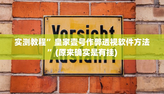 实测教程”吉祥七公透视挂方法”真的确实有挂