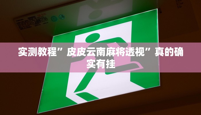 实测教程”518互游大厅有透视吗”其实确实有挂
