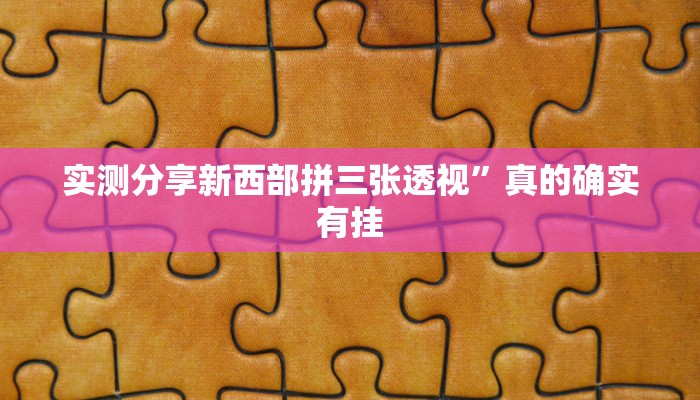 实测教程”新星游作弊透视开挂软件”(原来确实是有挂)