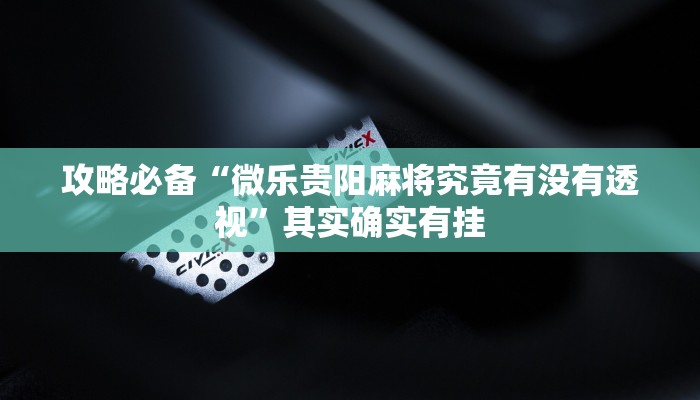 实测分享中至余干麻将作弊透视软件方法”其实确实有挂
