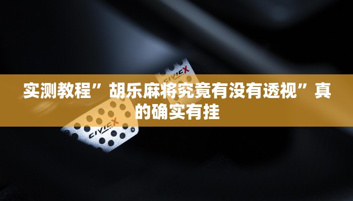 实测教程”清远佬麻将万能开挂器通用版”(原来确实是有挂)