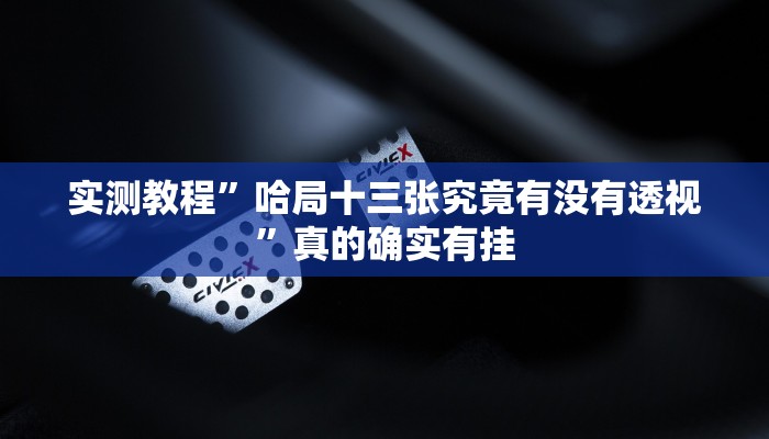 攻略必备“牛财神透视软件”(原来确实是有挂)