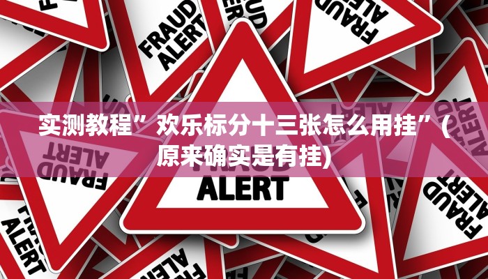 实测教程”欢乐标分十三张怎么用挂”(原来确实是有挂)
