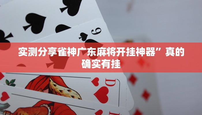 实测分享雀神广东麻将开挂神器”真的确实有挂