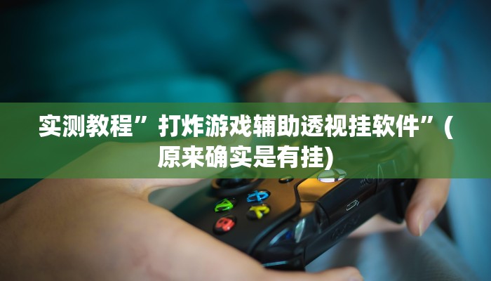 实测教程”打炸游戏辅助透视挂软件”(原来确实是有挂)
