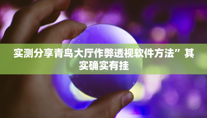 实测教程”闽南漳州麻将可以开挂吗”其实确实有挂
