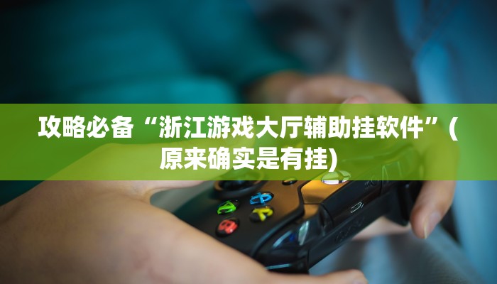攻略必备“浙江游戏大厅辅助挂软件”(原来确实是有挂)