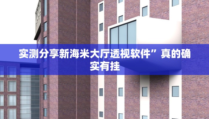 实测分享新海米大厅透视软件”真的确实有挂