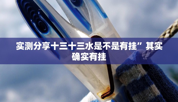 实测分享十三十三水是不是有挂”其实确实有挂
