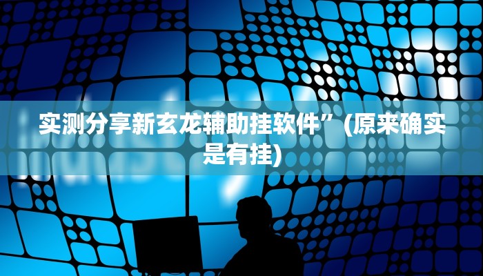 实测分享新玄龙辅助挂软件”(原来确实是有挂)