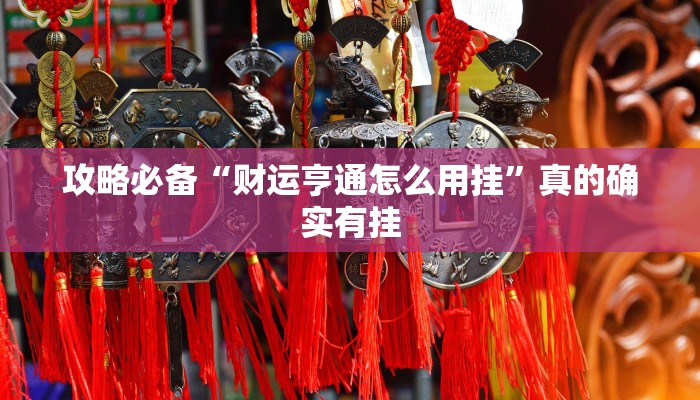 攻略必备“财运亨通怎么用挂”真的确实有挂