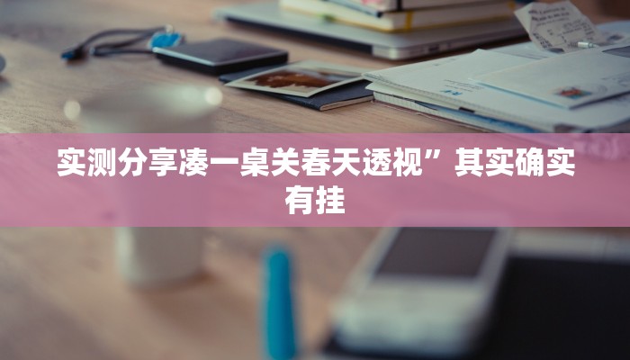 实测教程”和悦游戏作弊透视开挂软件”其实确实有挂
