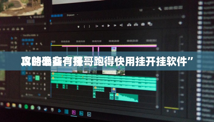 攻略必备“哥哥跑得快用挂开挂软件”
真的确实有挂