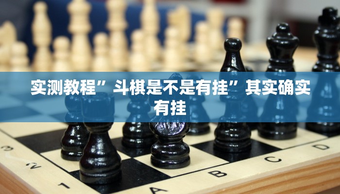 实测教程”斗棋是不是有挂”其实确实有挂
