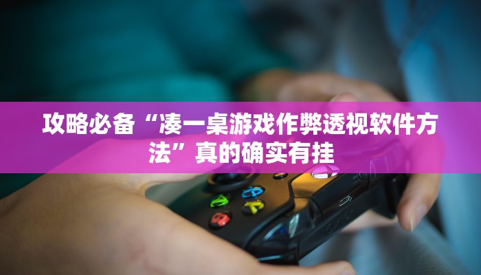 攻略必备“凑一桌游戏作弊透视软件方法”真的确实有挂