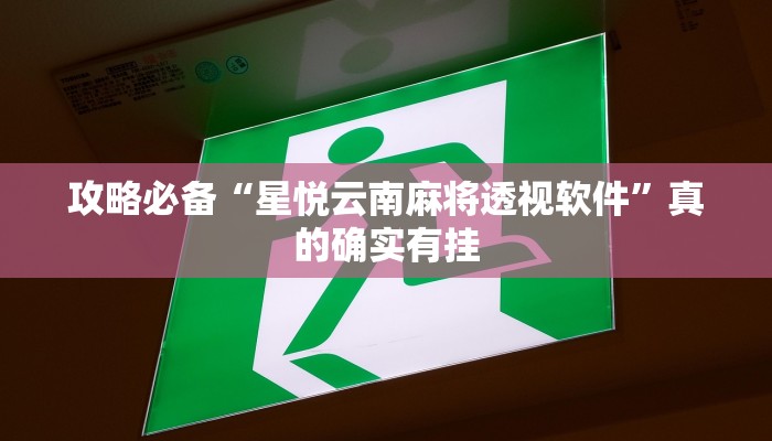 攻略必备“星悦云南麻将透视软件”真的确实有挂