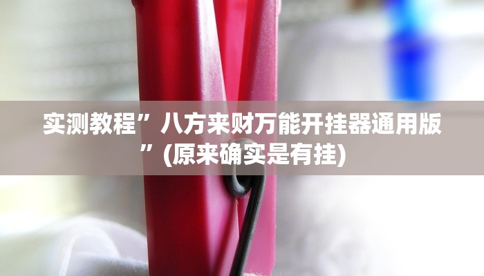 实测教程”八方来财万能开挂器通用版”(原来确实是有挂)