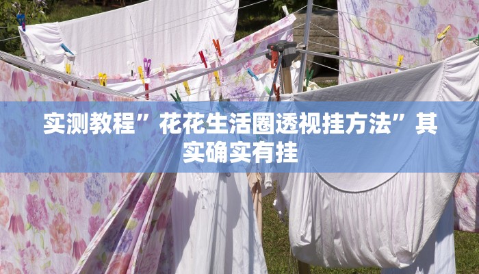 实测教程”花花生活圈透视挂方法”其实确实有挂
