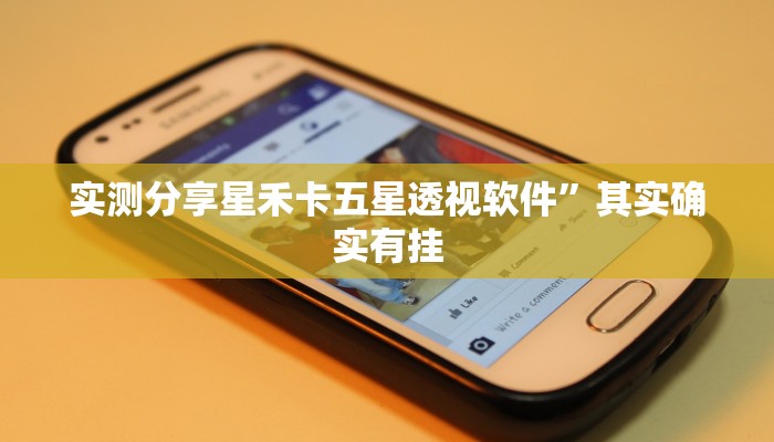 实测分享星禾卡五星透视软件”其实确实有挂
