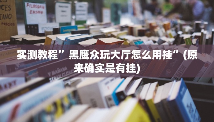 实测教程”黑鹰众玩大厅怎么用挂”(原来确实是有挂)