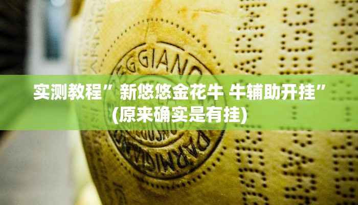 实测教程”新悠悠金花牛 牛辅助开挂”(原来确实是有挂)