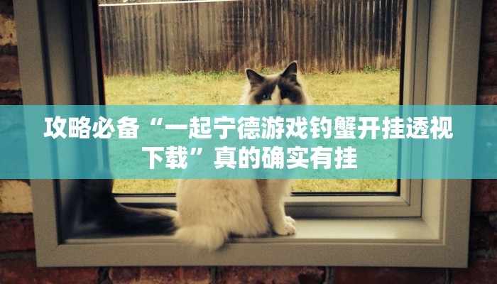 攻略必备“一起宁德游戏钓蟹开挂透视下载”真的确实有挂