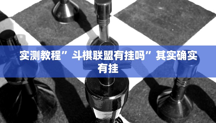 实测教程”斗棋联盟有挂吗”其实确实有挂
