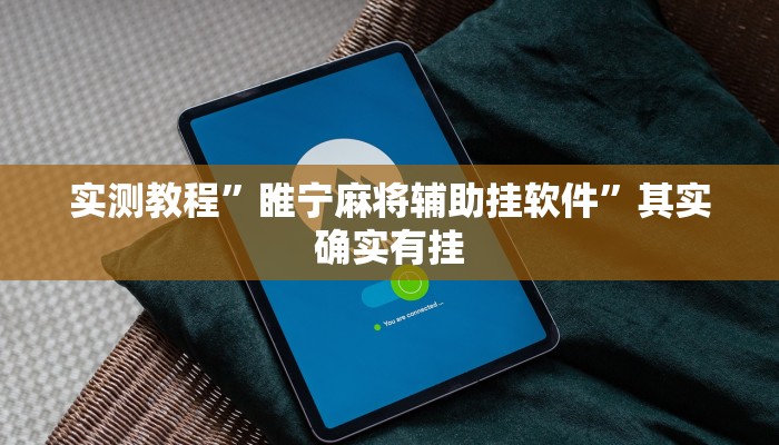 实测教程”睢宁麻将辅助挂软件”其实确实有挂
