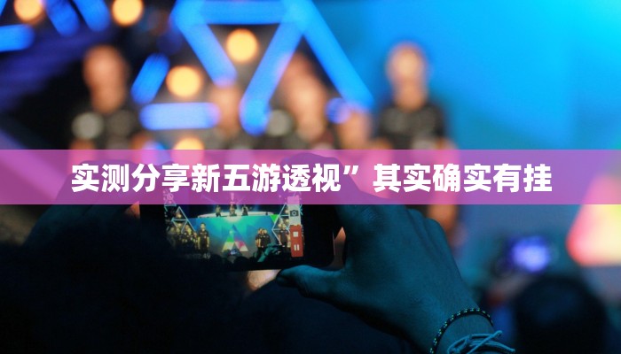 实测分享新五游透视”其实确实有挂
