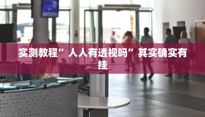 实测教程”人人有透视吗”其实确实有挂
