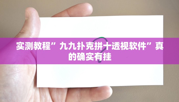 实测教程”荔枝竞技作弊透视开挂软件”(原来确实是有挂)