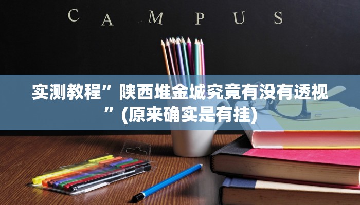 实测教程”陕西堆金城究竟有没有透视”(原来确实是有挂)