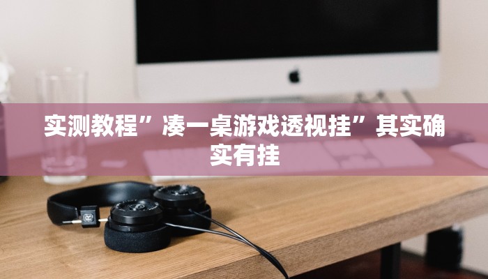实测教程”凑一桌游戏透视挂”其实确实有挂
