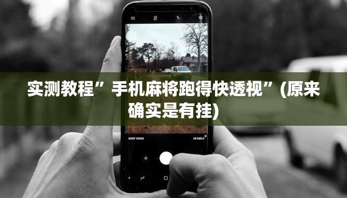 实测教程”手机麻将跑得快透视”(原来确实是有挂)