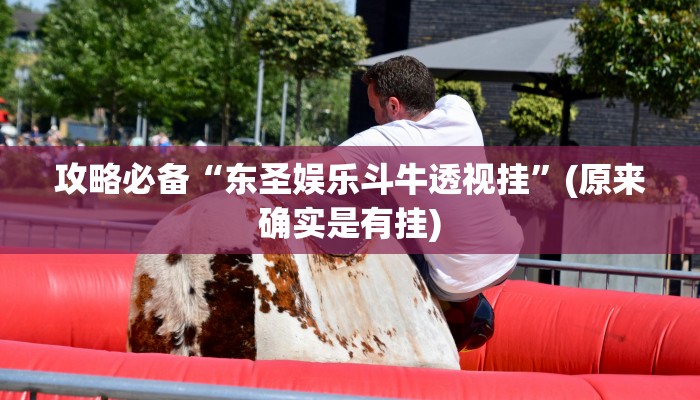 攻略必备“东圣娱乐斗牛透视挂”(原来确实是有挂)