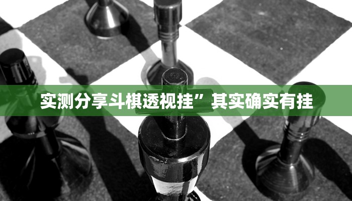 实测分享斗棋透视挂”其实确实有挂
