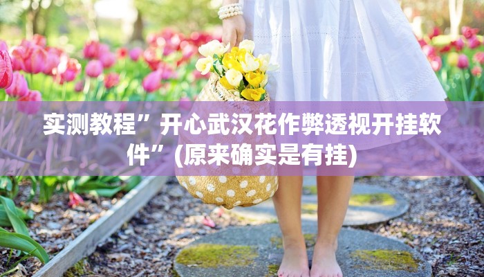 实测教程”开心武汉花作弊透视开挂软件”(原来确实是有挂)