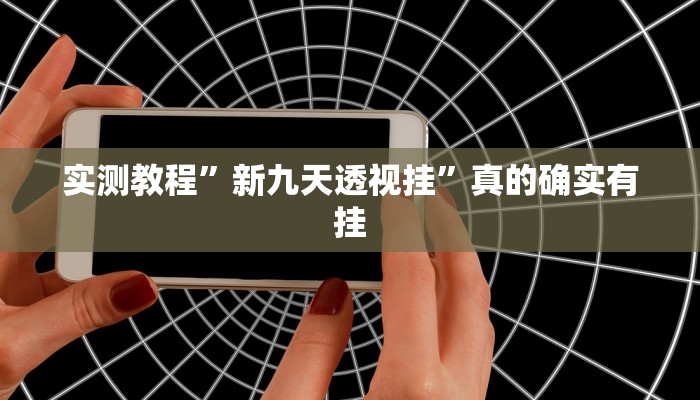 实测教程”新九天透视挂”真的确实有挂