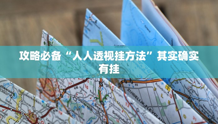 攻略必备“人人透视挂方法”其实确实有挂
