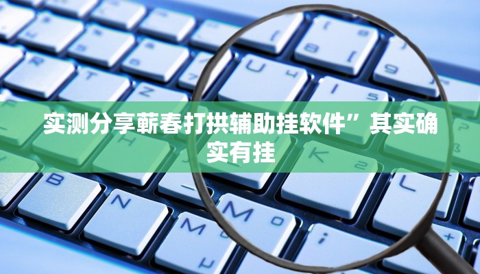 实测分享蕲春打拱辅助挂软件”其实确实有挂
