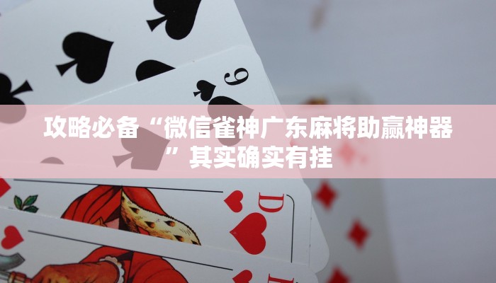 攻略必备“微信雀神广东麻将助赢神器”其实确实有挂
