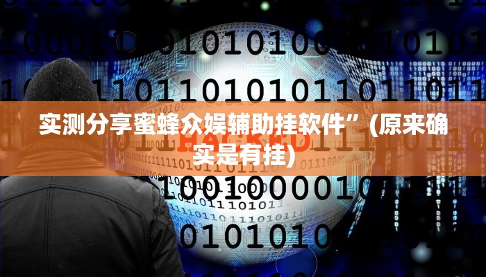 实测分享蜜蜂众娱辅助挂软件”(原来确实是有挂)