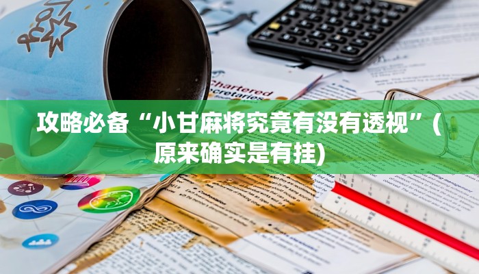攻略必备“小甘麻将究竟有没有透视”(原来确实是有挂)