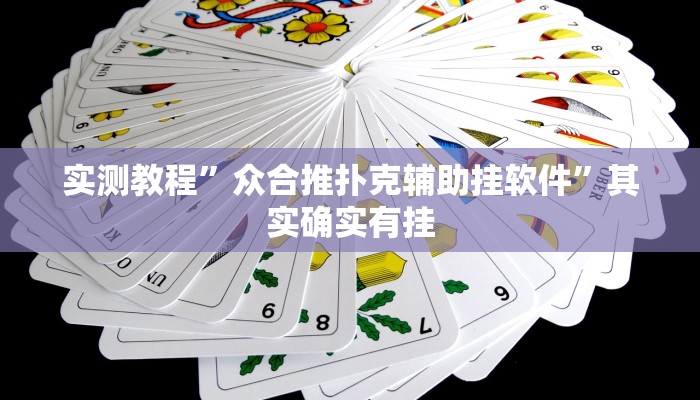 实测教程”众合推扑克辅助挂软件”其实确实有挂
